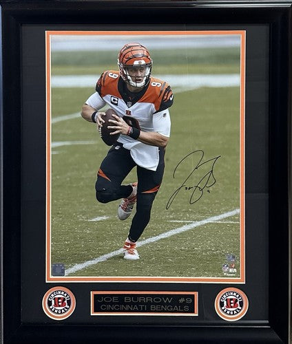 Joe Burrow Signed 16x20 Framed Photo Cincinnati Bengals Autograph Fanatics COA