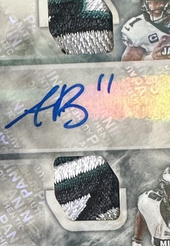 2022 Zenith Team Eagles Summit TSA-JAM Jalen Hurts AJ Brown Auto Sanders 1/5