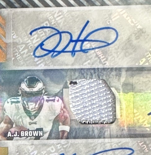 2022 Zenith Team Eagles Summit TSA-JAM Jalen Hurts AJ Brown Auto Sanders 1/5