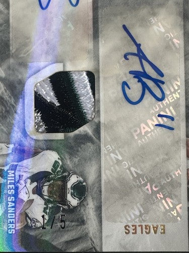 2022 Zenith Team Eagles Summit TSA-JAM Jalen Hurts AJ Brown Auto Sanders 1/5