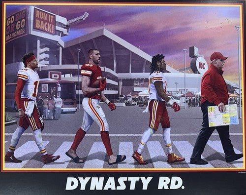 Kansas City Chiefs Dynasty Road 16x20 Litho Photo Patrick Mahomes Travis Kelce