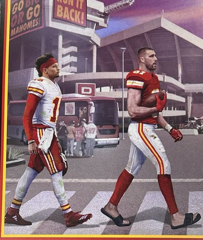 Kansas City Chiefs Dynasty Road 16x20 Litho Photo Patrick Mahomes Travis Kelce
