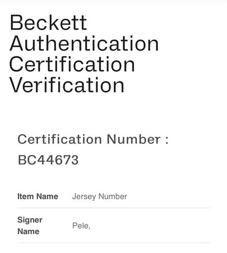Pele Signed CBD Brazil World Cup Soccer Jersey #10 Autograph Beckett Bas COA