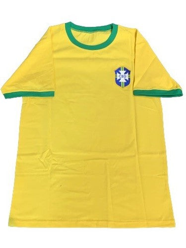 Pele Signed CBD Brazil World Cup Soccer Jersey #10 Autograph Beckett Bas COA