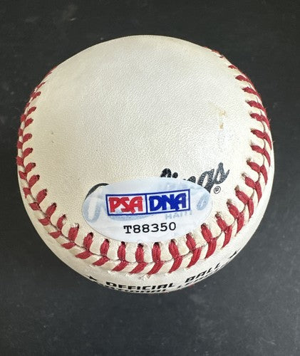 Hank Aaron Signed Official NL Baseball Mint Auto Braves Hof Beauty Psa Coa