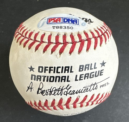 Hank Aaron Signed Official NL Baseball Mint Auto Braves Hof Beauty Psa Coa