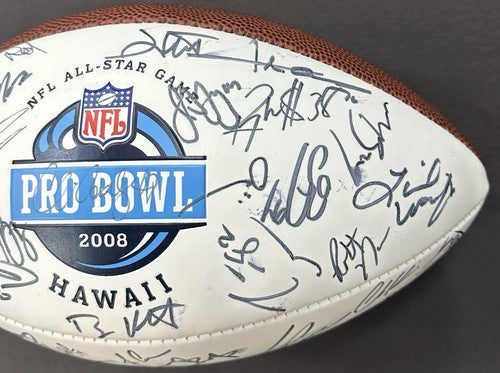 2008 Pro Bowl Team Signed NFL Football Adrian Peterson Tony Romo 40 + Auto Coa