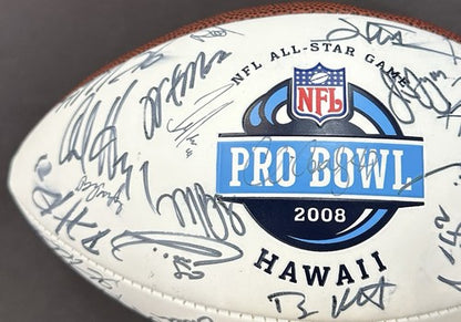 2008 Pro Bowl Team Signed NFL Football Adrian Peterson Tony Romo 40 + Auto Coa