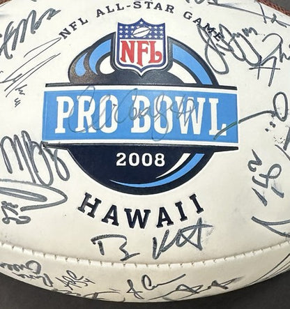 2008 Pro Bowl Team Signed NFL Football Adrian Peterson Tony Romo 40 + Auto Coa
