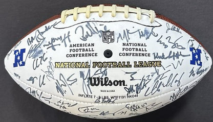 2008 Pro Bowl Team Signed NFL Football Adrian Peterson Tony Romo 40 + Auto Coa