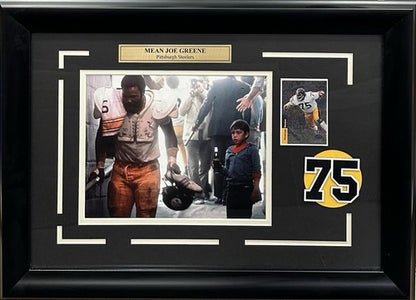 Mean Joe Greene Framed 8x10 Photo 1979 Coca Cola Commercial Steelers #75 Card