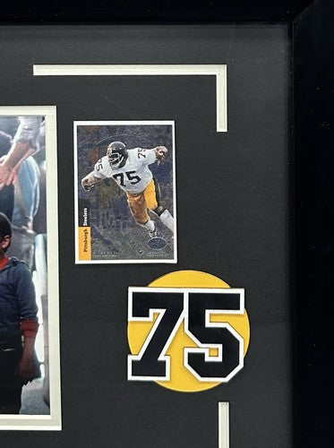 Mean Joe Greene Framed 8x10 Photo 1979 Coca Cola Commercial Steelers #75 Card
