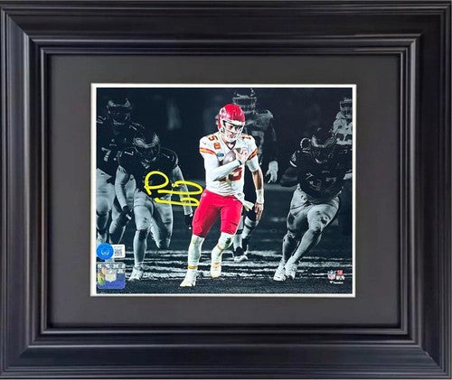 Patrick Mahomes Signed 8x10 Framed Photo KC Chiefs Super Bowl MVP Auto BAS