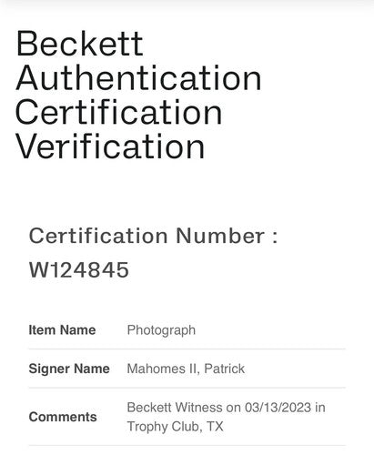 Patrick Mahomes Signed 8x10 Framed Photo KC Chiefs Super Bowl MVP Auto BAS