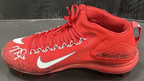 Mike Trout Signed Red Nike Game Model Promo Zoom Cleat Pair Angels Auto MLB COA