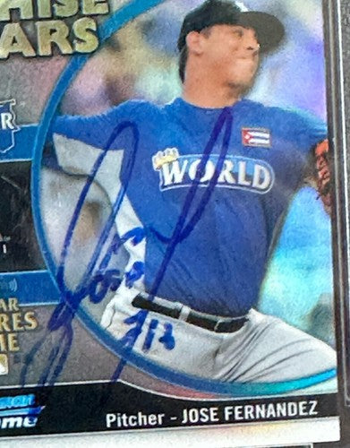 2012 Bowman Chrome All Stars Jose Fernandez Giancarlo Stanton Auto Psa Coa 1/1 ?