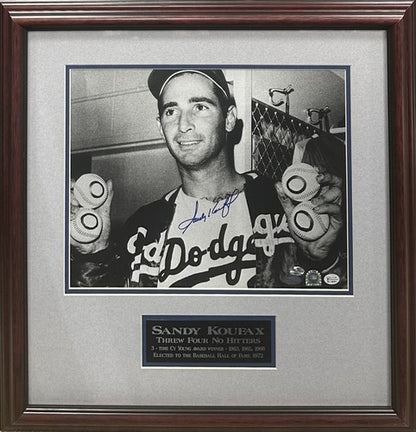 Sandy Koufax Signed 11x14 Framed Photo Dodgers Auto 4 No Hitters Steiner MLB HOF