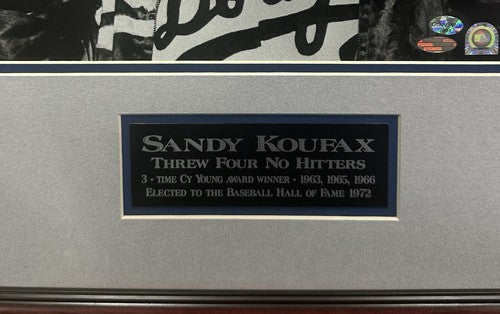 Sandy Koufax Signed 11x14 Framed Photo Dodgers Auto 4 No Hitters Steiner MLB HOF