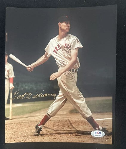 Ted Williams signed 1939 Rookie 8x10 photo arthur griffin W/Seal Psa MINT AUTO