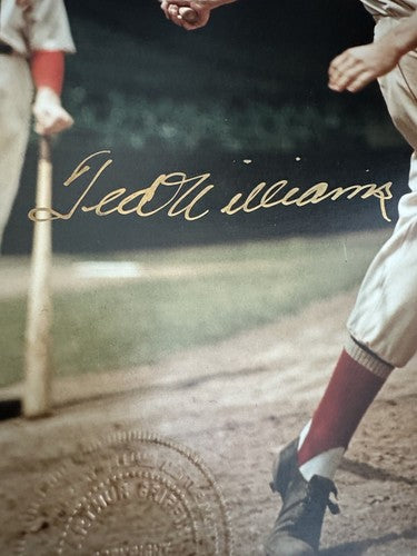 Ted Williams signed 1939 Rookie 8x10 photo arthur griffin W/Seal Psa MINT AUTO