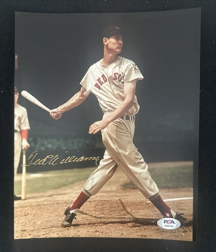 Ted Williams signed 1939 Rookie 8x10 photo arthur griffin W/Seal Psa MINT AUTO