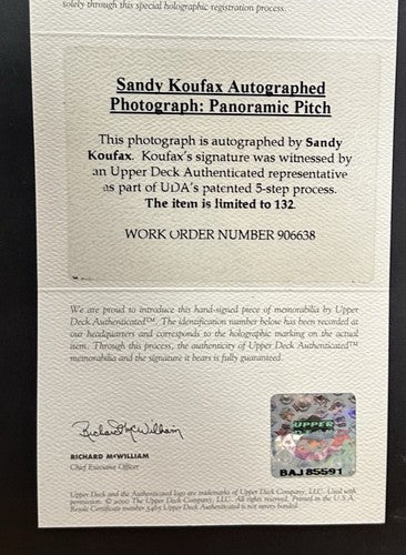 Sandy Koufax Signed Framed Pano Photo Dodgers LE Mint Autograph UDA MLB COA HOF