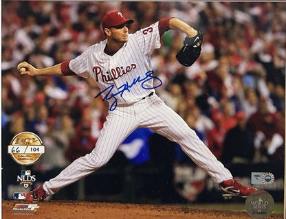 Roy Halladay Signed 8x10 Framed Photo No Hitter Dirt Lineup Card Auto MLB COA