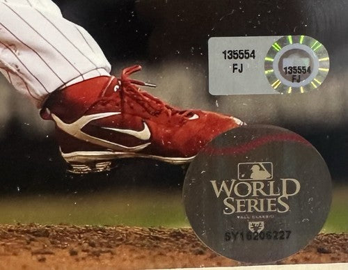 Roy Halladay Signed 8x10 Framed Photo No Hitter Dirt Lineup Card Auto MLB COA