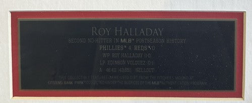 Roy Halladay Signed 8x10 Framed Photo No Hitter Dirt Lineup Card Auto MLB COA