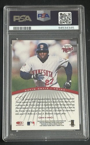 1997 Donruss Signature David Ortiz Rookie Signed Psa 8 & Psa 10 Auto Mint Rc