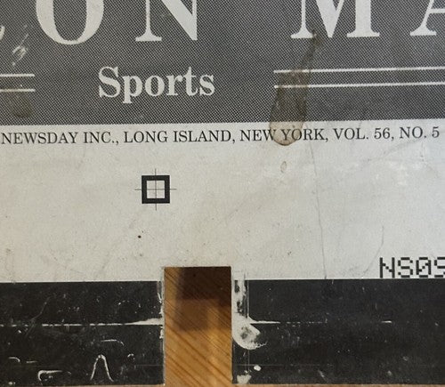 Cal Ripken Jr 2131 Iron Man Record 9/7/ 1995 Newsday printing plate 1/1 Original
