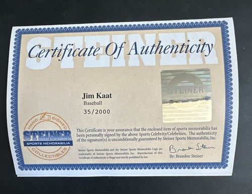 Jim Kaat  Signed Official GG Baseball 16x Gold Gloves Auto HOF Twins Steiner MLB