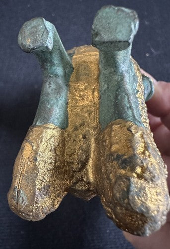 Thai Kneeling Gold Gilt Bronze Brass TEPPANOM Buddha Angel Statue 6”