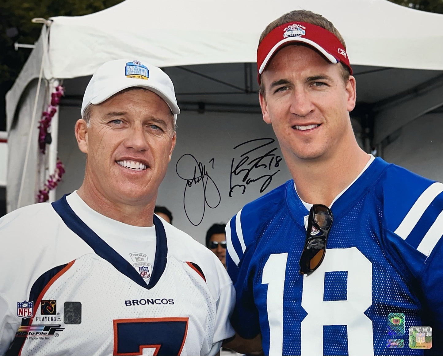 Peyton Manning John Elway Signed 16x20 Framed Photo Autograph Mounted COA HOF