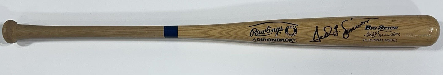 Ted Simmons Signed Game Used Rawlings Pro Model Bat Cardinals Autograph COA HOF