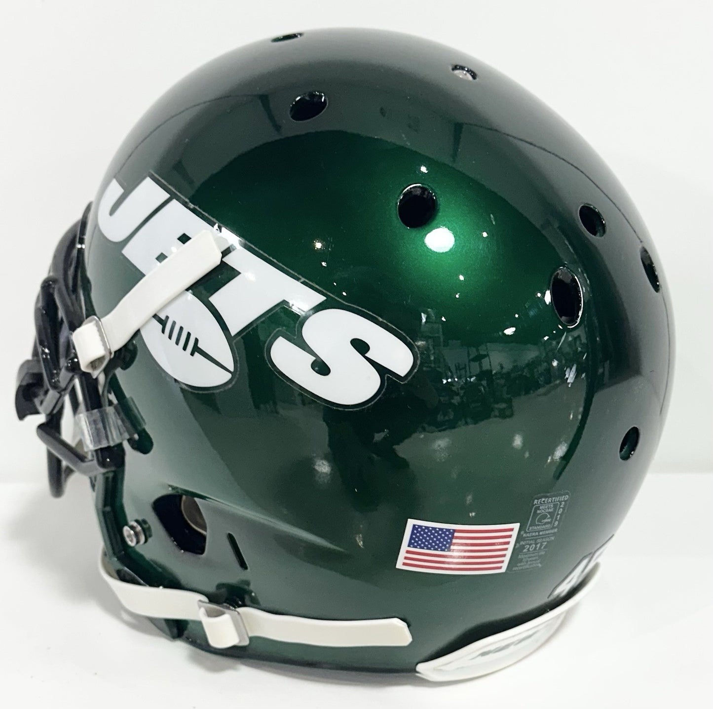 Rontez Miles 2017 Game Used NY Jets Schutt Authentic FS Helmet Visor #45 COA