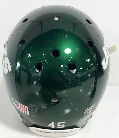 Rontez Miles 2017 Game Used NY Jets Schutt Authentic FS Helmet Visor #45 COA