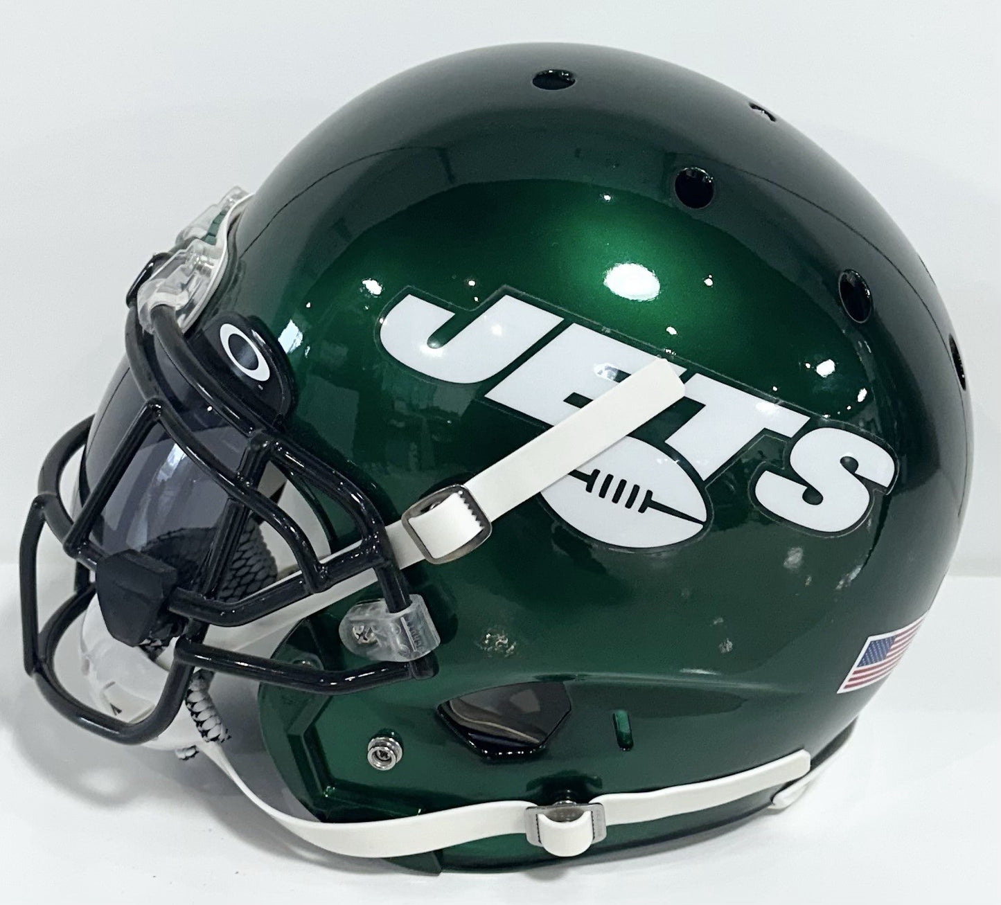 Rontez Miles 2017 Game Used NY Jets Schutt Authentic FS Helmet Visor #45 COA