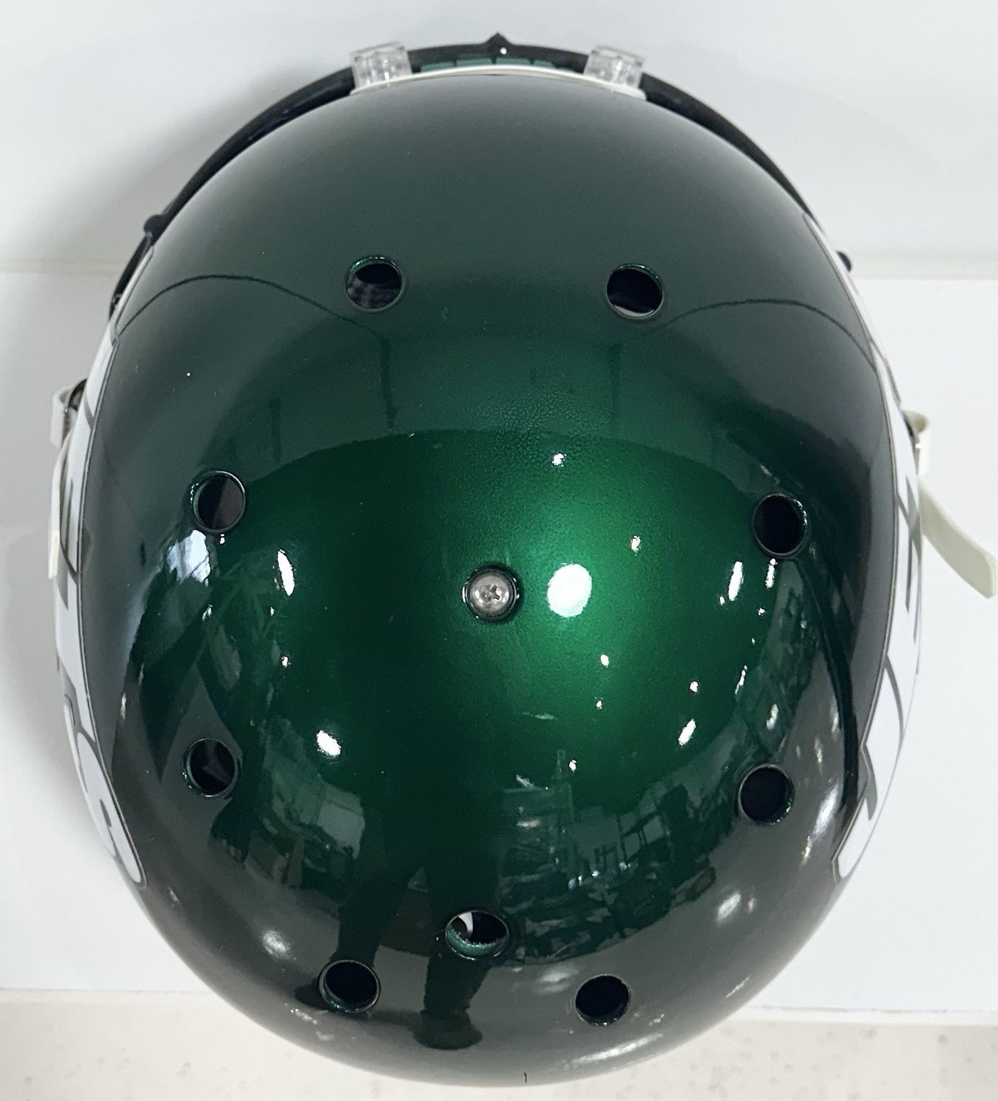 Rontez Miles 2017 Game Used NY Jets Schutt Authentic FS Helmet Visor #45 COA