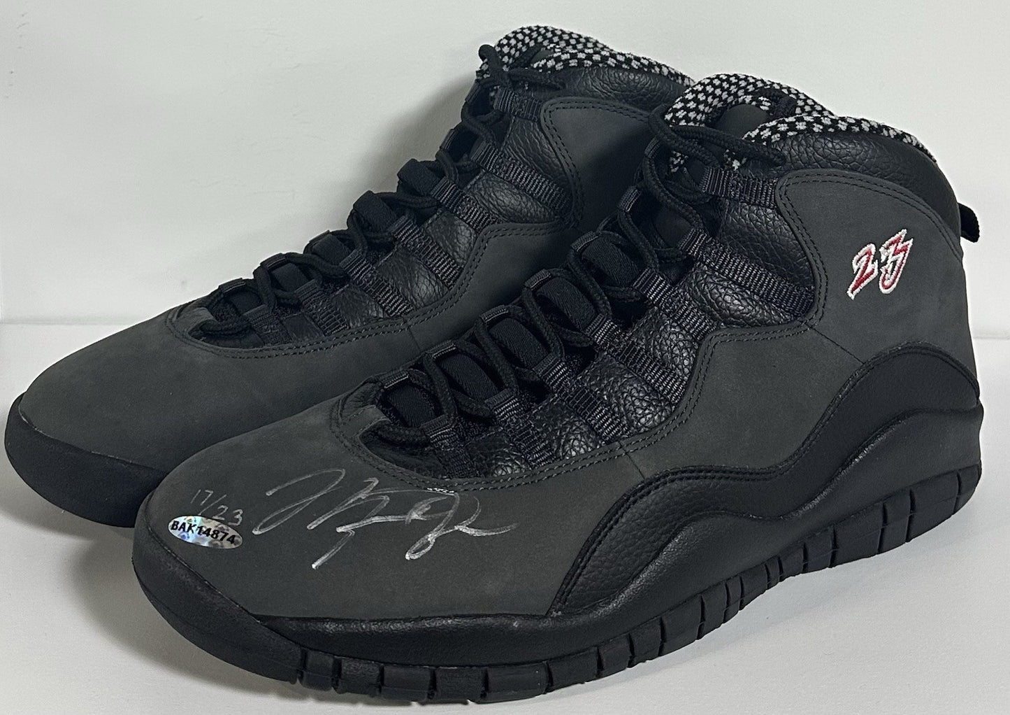 Michael Jordan Signed Jordan 10 Retro Suede Sneaker Pair Bulls /23 Auto UDA HOF