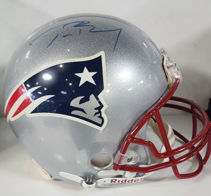 Tom Brady signed Patriots Riddell   Proline helmet Super Bowl Mvp Auto Tristar