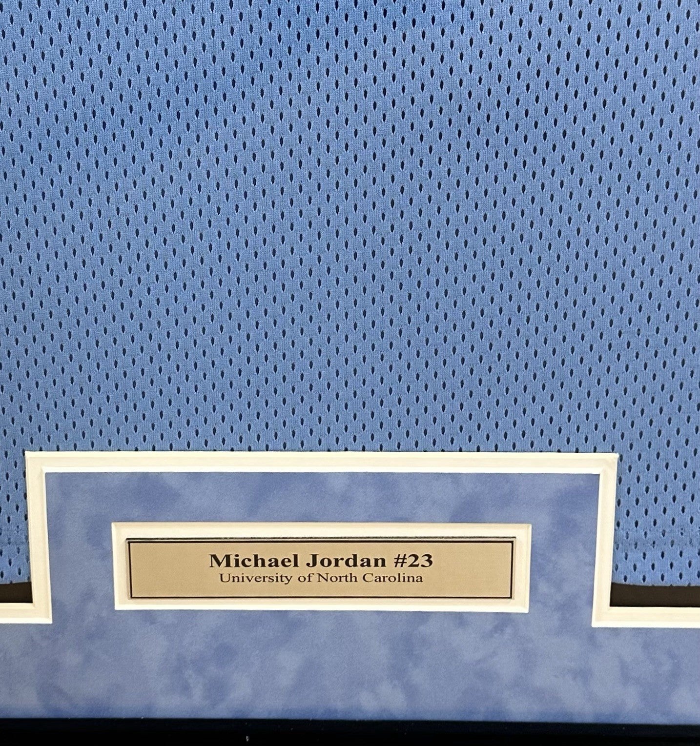 Michael Jordan Signed Suede Framed Nike UNC Jersey Mint Auto UDA COA HOF #23