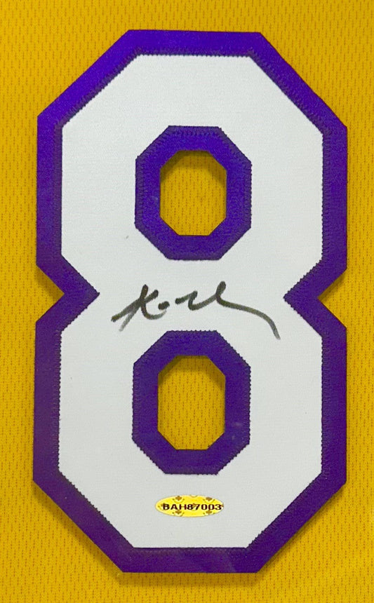 Kobe Bryant Signed Lakers #8 Jersey Number Photo Framed Autograph UDA COA HOF