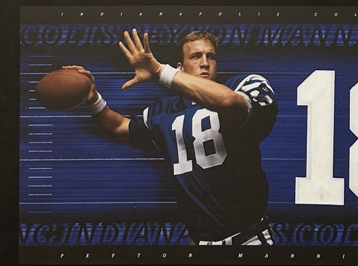 Peyton Manning Signed Framed Mini Jersey #18 Photo Collage Auto Colts UDA HOF