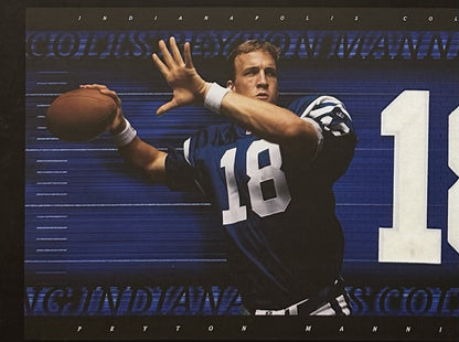 Peyton Manning Signed Framed Mini Jersey #18 Photo Collage Auto Colts UDA HOF