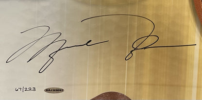 Michael Jordan Signed Breaking Through Framed Photo 3D Bulls LE Auto UDA COA HOF