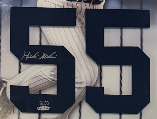 Hideki Matsui Signed Framed Jersey #55 Photo Yankees /100 Rookie Auto WS MVP UDA