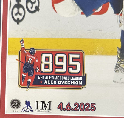 Alex Ovechkin Framed Highland Mint 895 Record Goal Photo Silver Coin Capitals LE