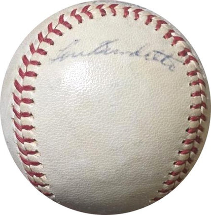 Stan Musial & Lou Burdette Signed 1963  Warren Giles N.L Baseball Cardinals COA