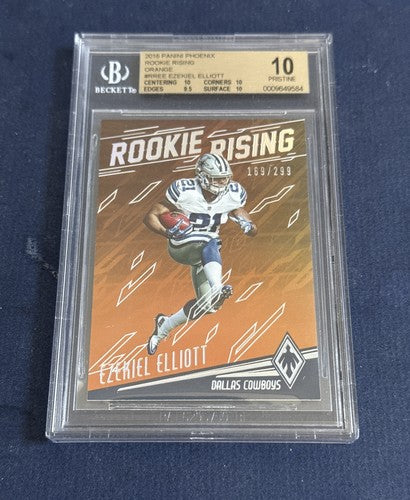 panini phoenix rookie rising 2016 EZEKIEL ELLIOTT Rc BGS 10 PRISTINE orange /299